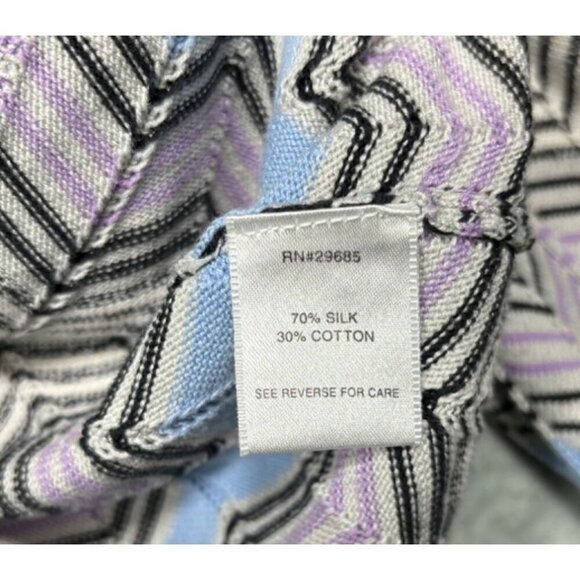 Pendleton Women's XL Chevron Cardigan Sweater 70% Silk Cotton Casual - Picture 4 of 5